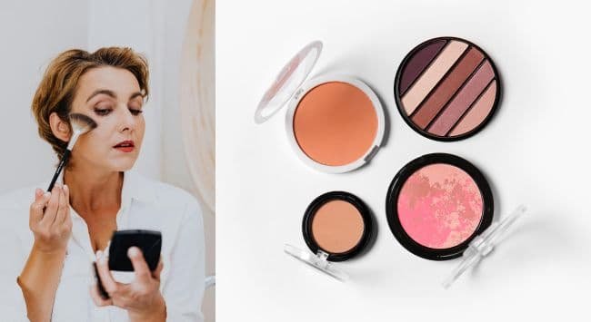 Atenção para blushes e sombras
